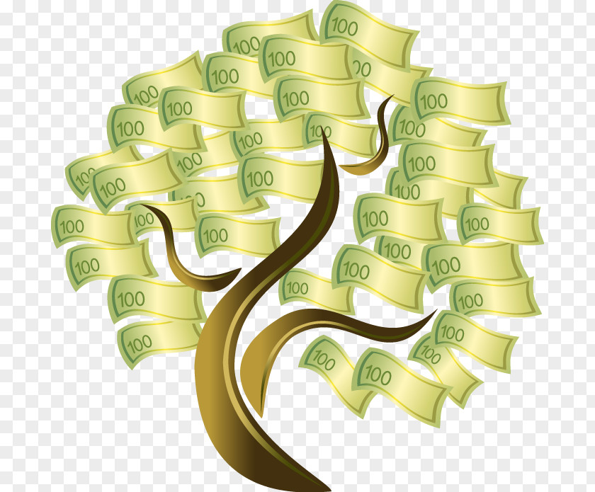 Creative Banknote Tree Stock Exchange Share Market PNG