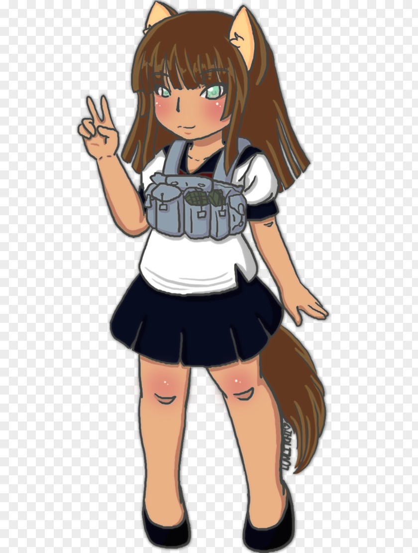 Litchi Finger School Uniform Human Illustration Brown Hair PNG