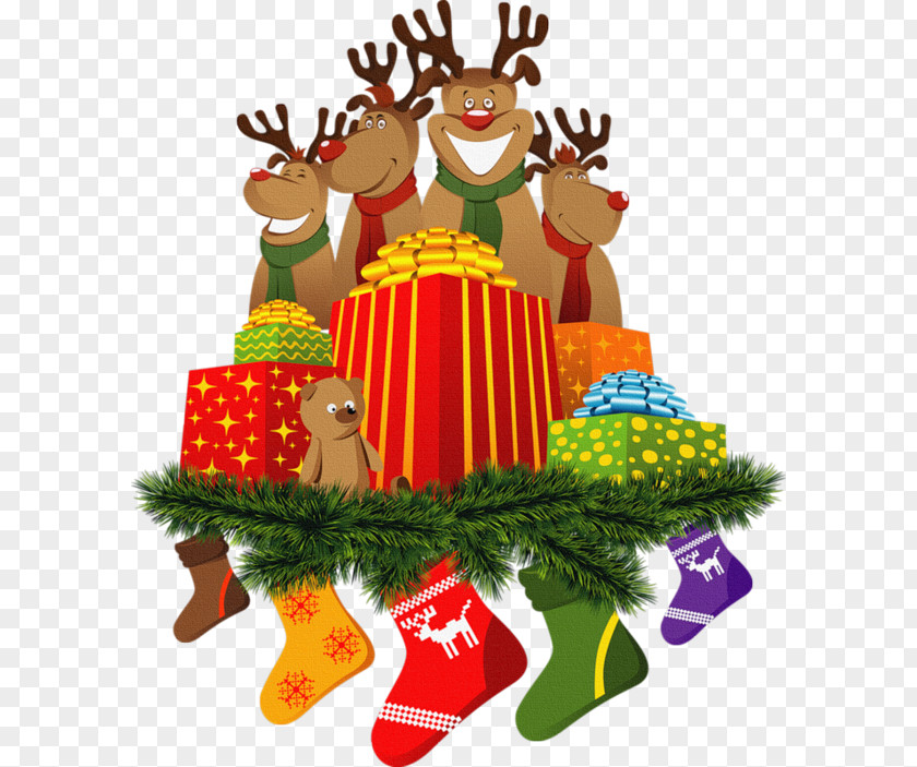 Reindeer Santa Claus Rudolph Christmas PNG