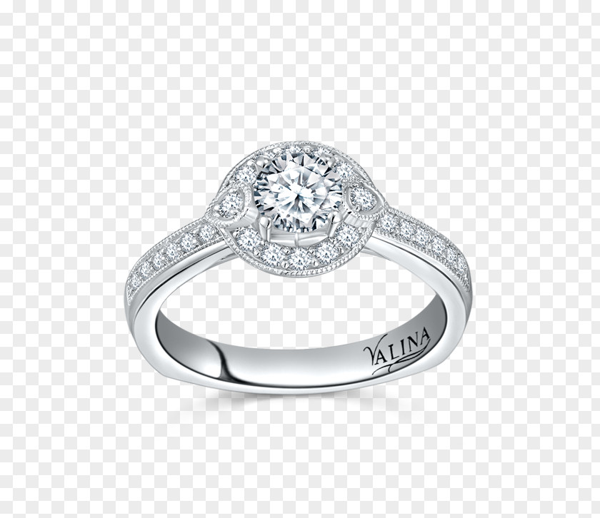 Ring Halo Wedding Engagement Solitaire PNG