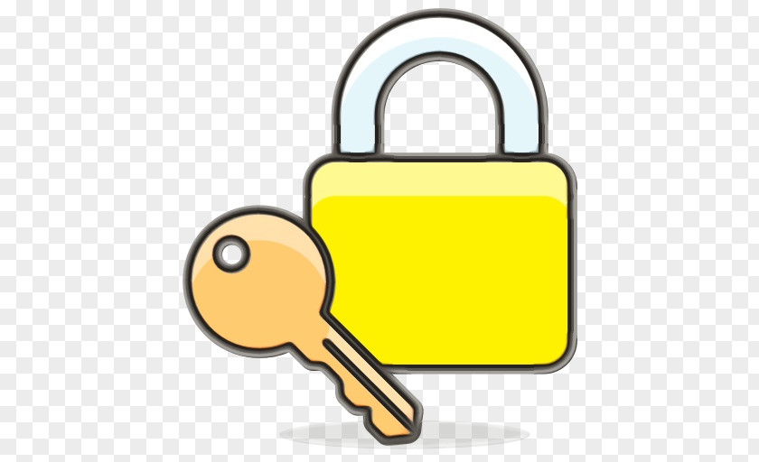 Security Hardware Accessory Yellow Background PNG
