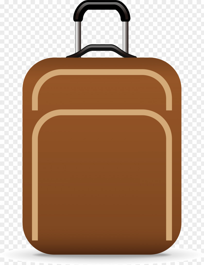 Simple Coffee Suitcase Baggage Hotel Trolley PNG