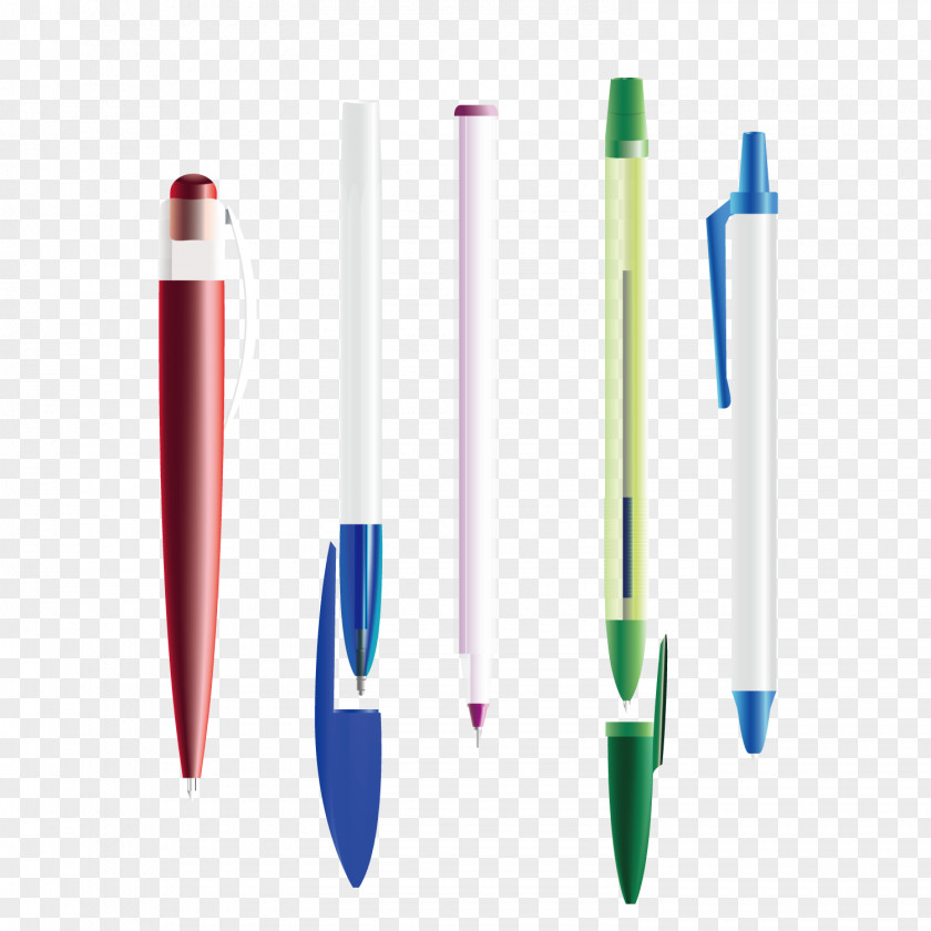 Ballpoint Pen Collection Chart Desktop Wallpaper PNG