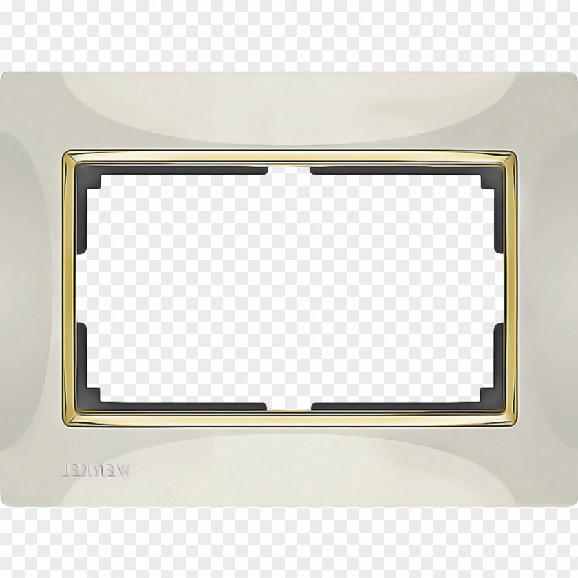 Beige Rectangle Picture Cartoon PNG