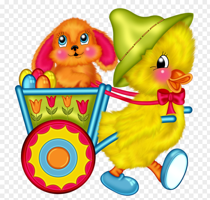 Cartoon Chick Easter Bunny Clip Art PNG