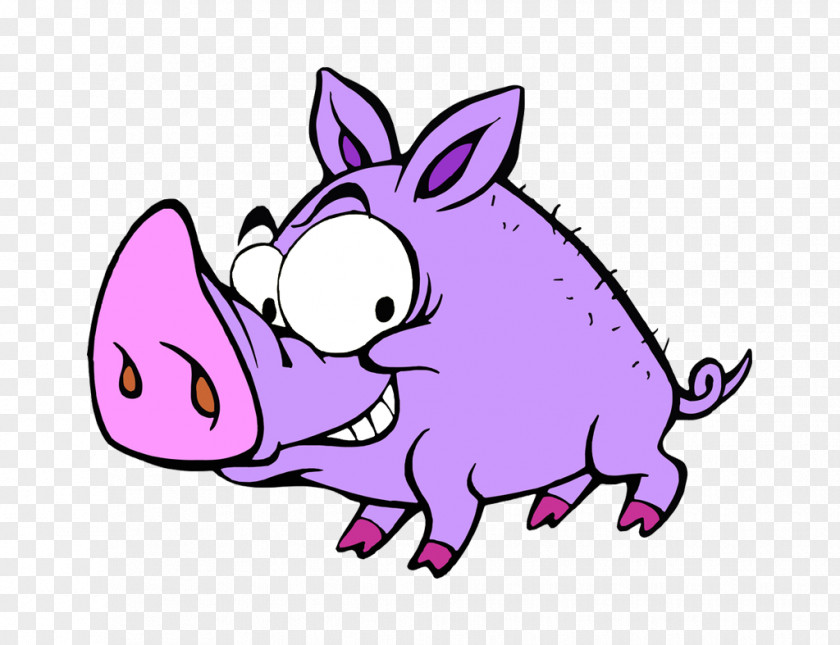 Cartoon Purple Wild Boar Pig U0e01u0e32u0e23u0e4cu0e15u0e39u0e19u0e0du0e35u0e48u0e1bu0e38u0e48u0e19 Animation PNG