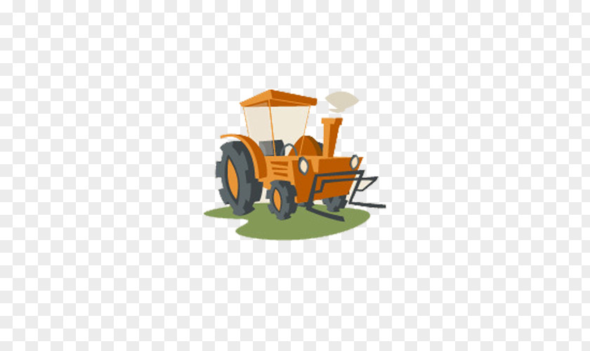 Flat Tractor Sticker Agriculture Farm PNG