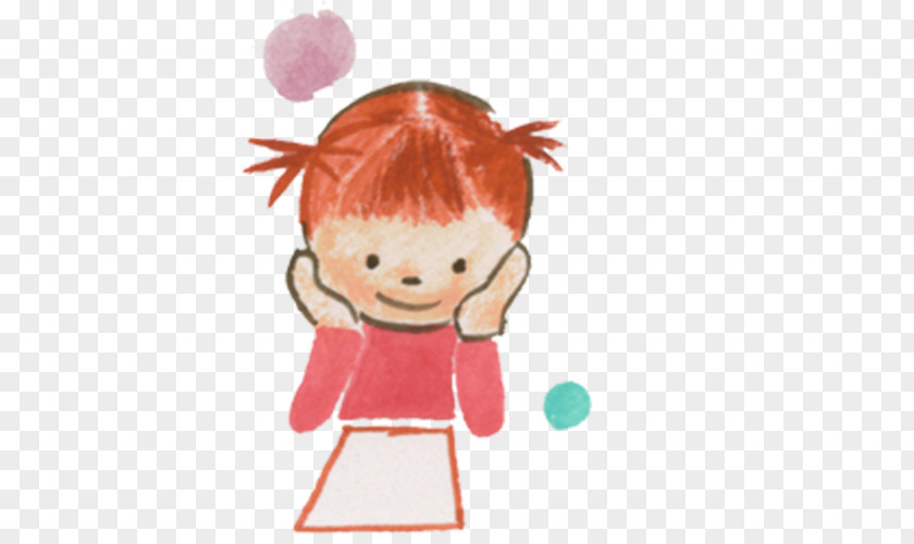 Learning Frame PNG frame , Thinking little girl clipart PNG