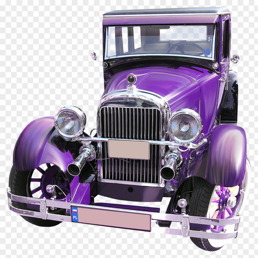 Beautiful Purple Car Antique Fiat Automobiles Mercedes-Benz PNG