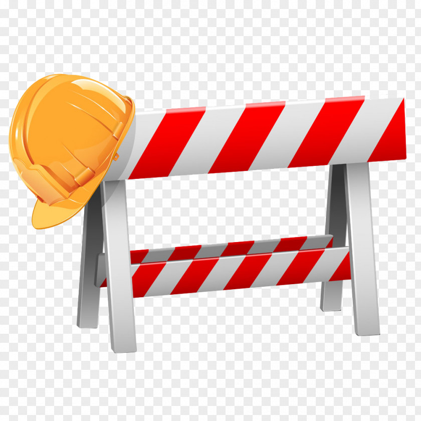 Helmet And Roadblocks Picture Architectural Engineering Cartoon Building Illustration PNG