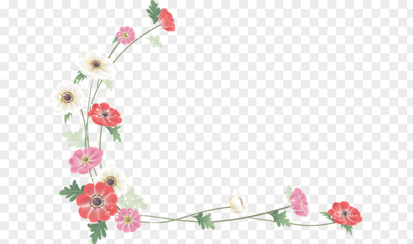 Realistic Flowers Borders And Frames Flower Watercolor Painting PNG