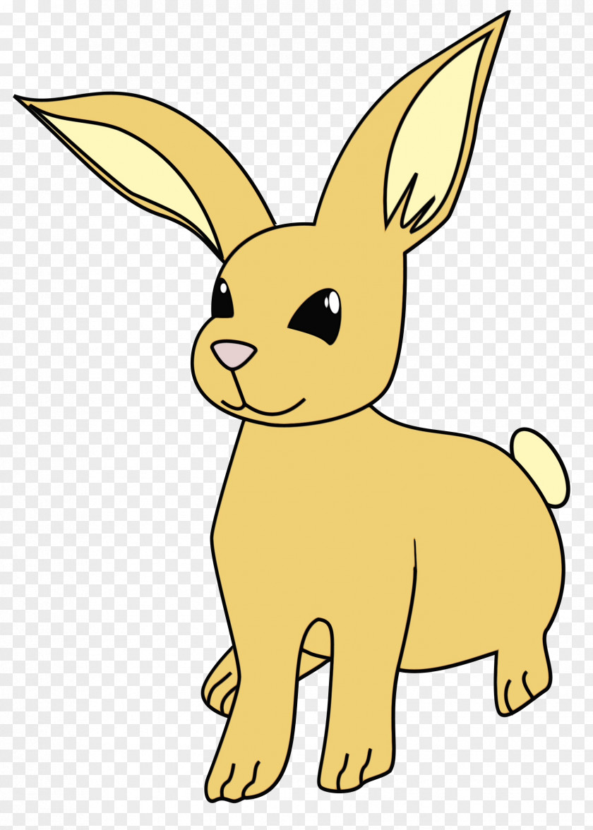 Animal Figure Rabbits And Hares Cartoon Yellow Rabbit Snout PNG