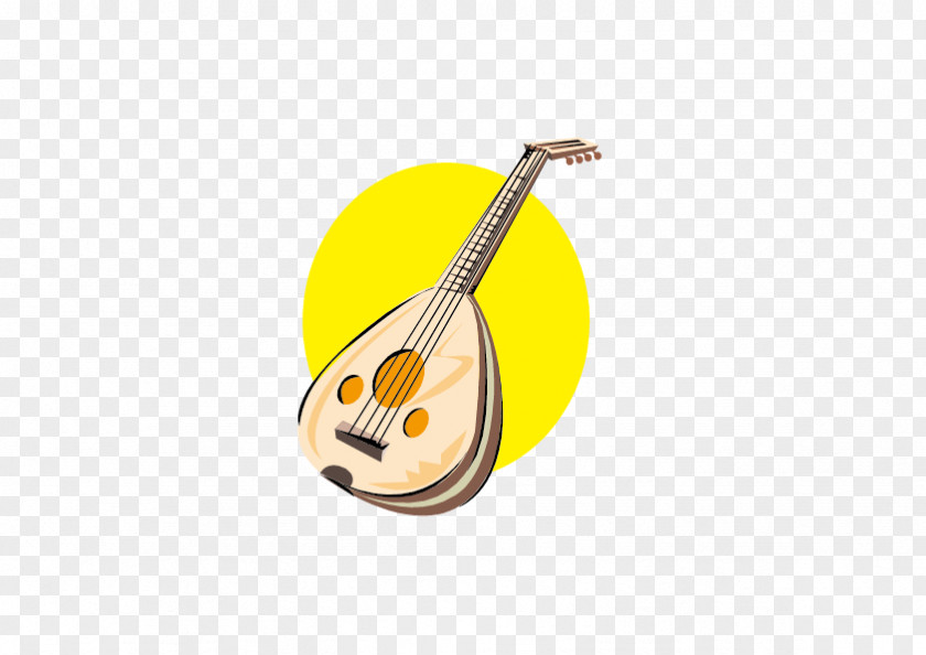 Floating Violin Yellow PNG