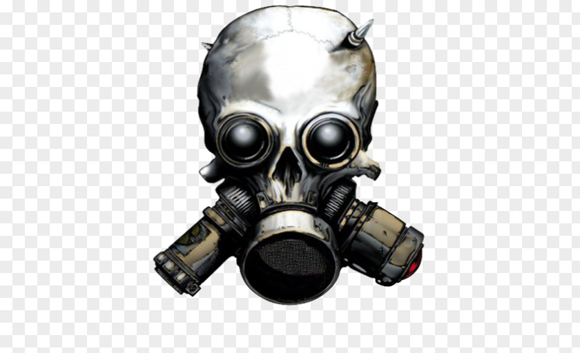 Skull Gas Mask Desktop Wallpaper PNG