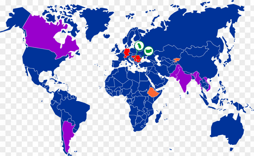 Globe World Map Political PNG