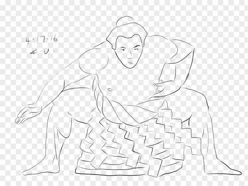Sumo Drawing Line Art Sketch PNG