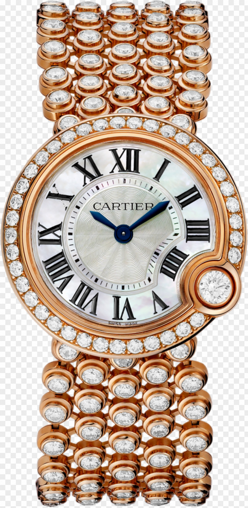 Watch Cartier Gold Diamond Bracelet PNG