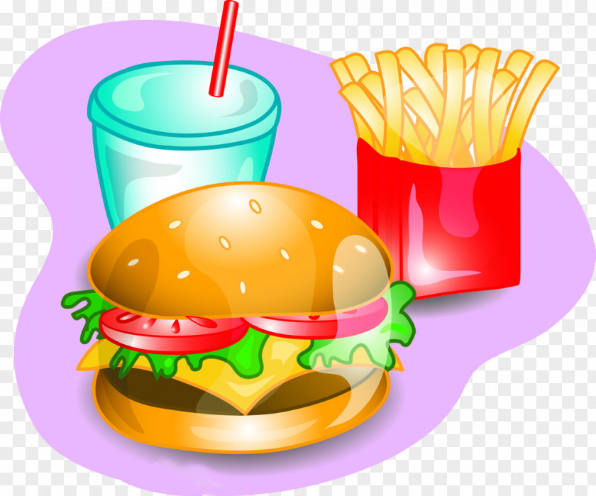 Fries Burger Fast Food Drawing Stock Illustration Clip Art PNG