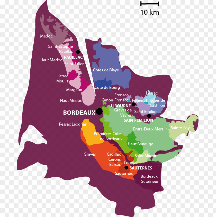 Wine Bordeaux Regional AOCs Route Des Vins PNG