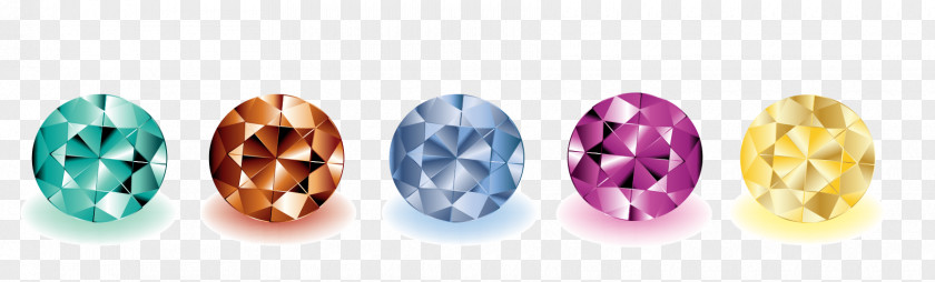 A Variety Of Colored Diamonds Diamond Cut Light PNG