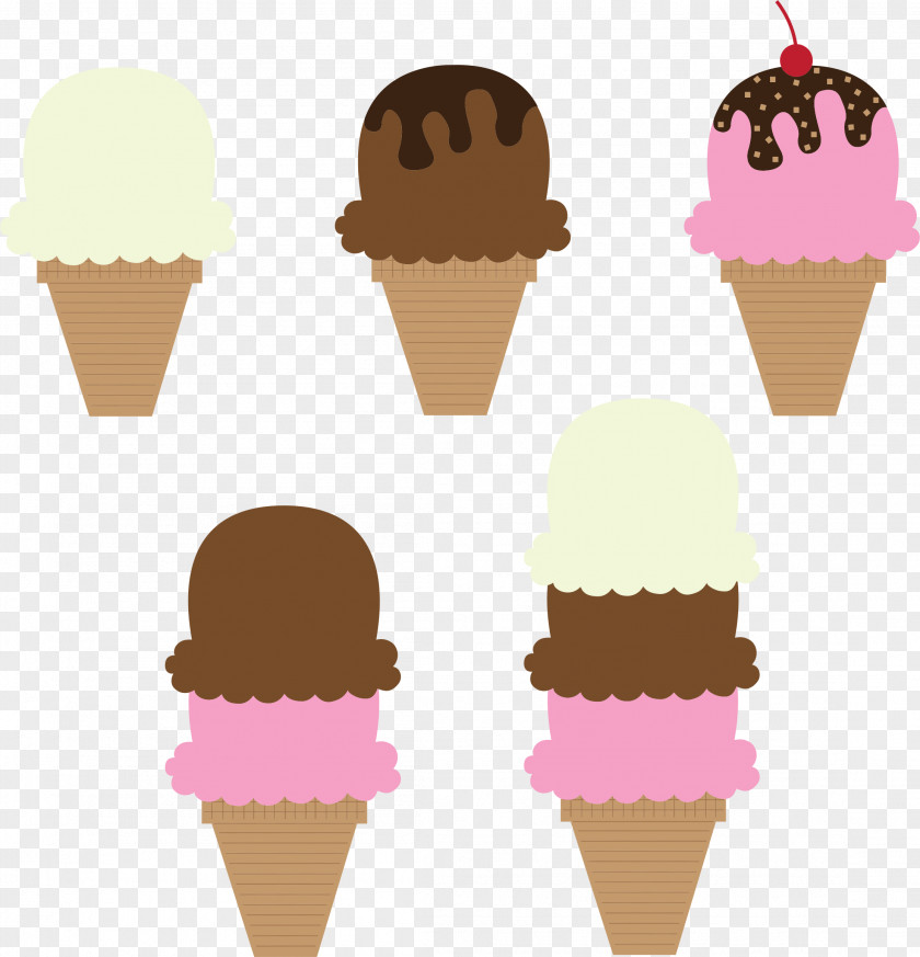 Flavors Neapolitan Ice Cream Cones Chocolate PNG