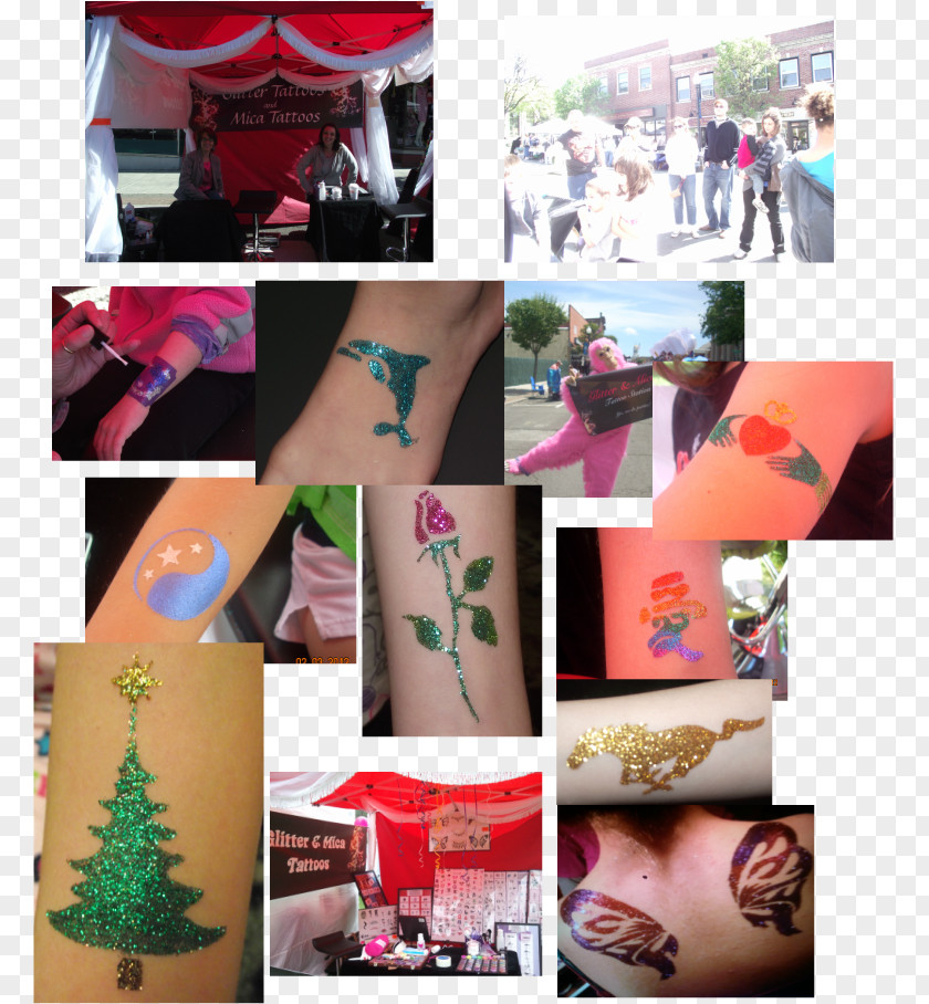 Nail Pink M Collage RTV Tattoo PNG
