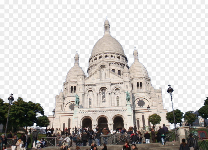 Sacred Heart Cathedral Sacrxe9-Cu0153ur, Paris Montmartre Basilica Byzantine Architecture PNG