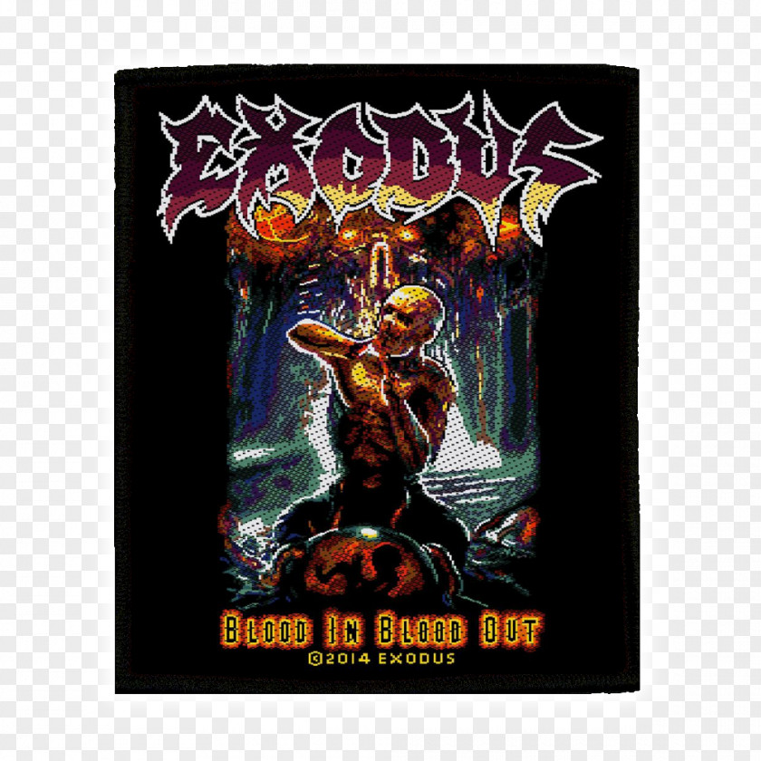 Blood In Out In, Exodus Poster Embroidered Patch PNG