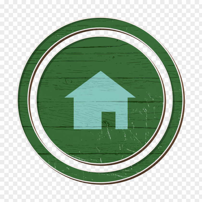 Emblem Oval Home Icon PNG