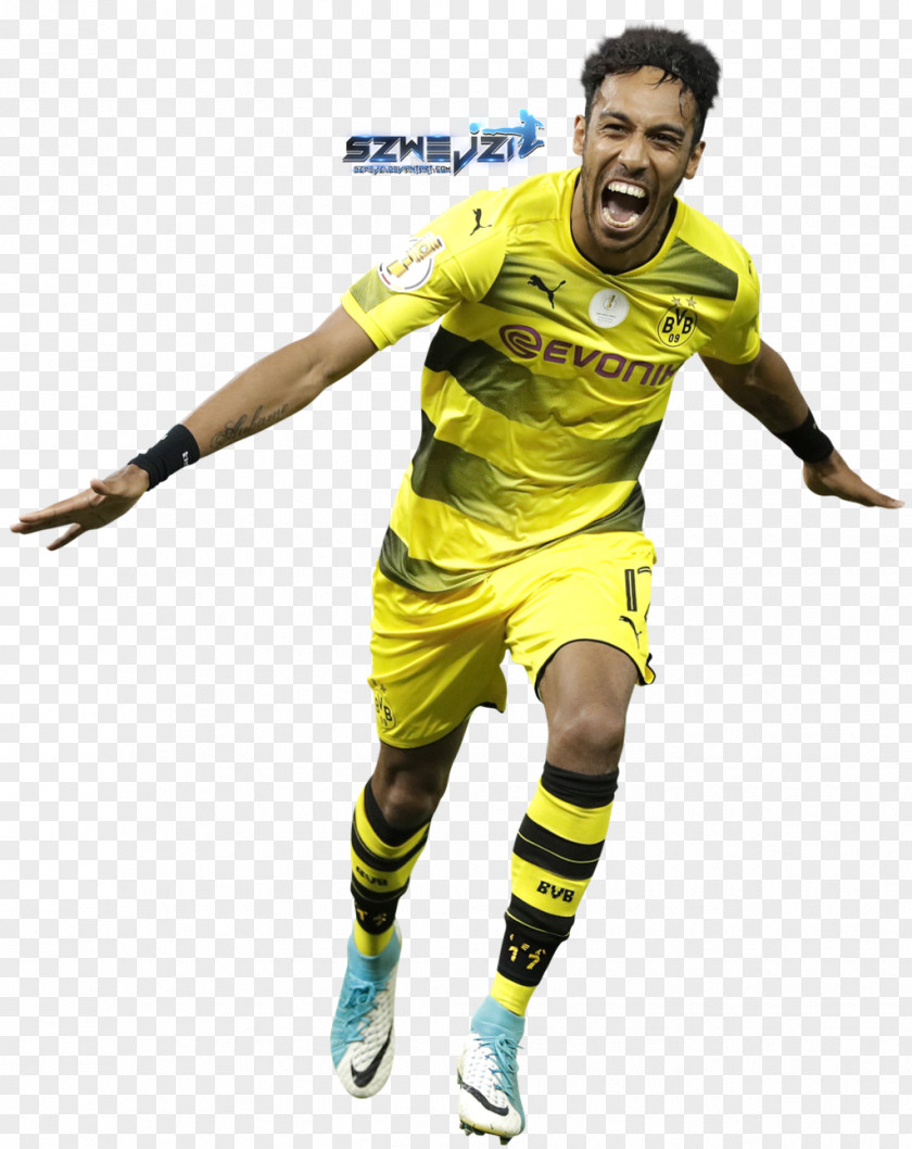 Football Pierre-Emerick Aubameyang Borussia Dortmund Soccer Player Image PNG