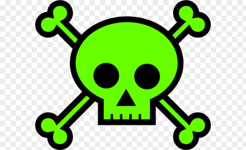 Green Skull Cliparts And Bones Crossbones Clip Art PNG