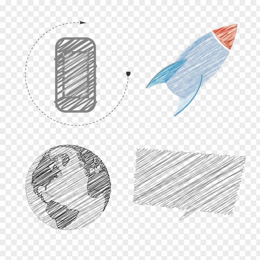 Pencil Hand Painted Small Icon PNG