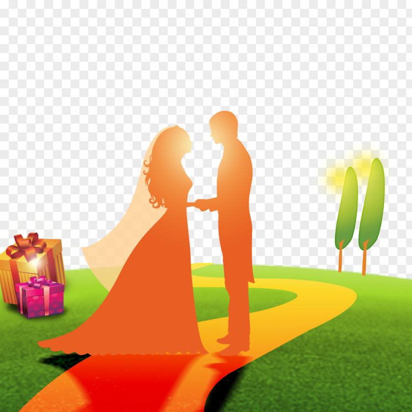 Wedding Sunset Marriage Romance Intimate Relationship PNG