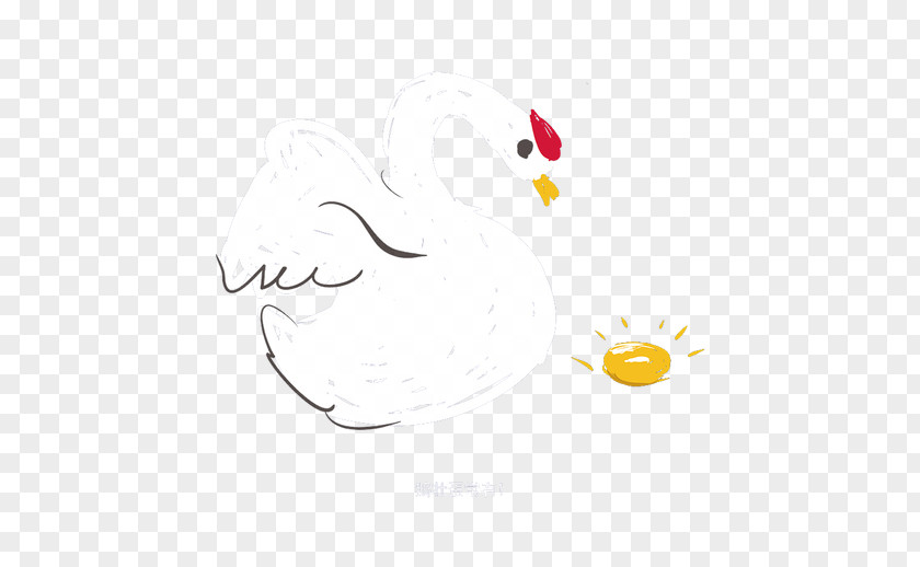 Hand-painted Goose Cat Paper Chicken Illustration PNG