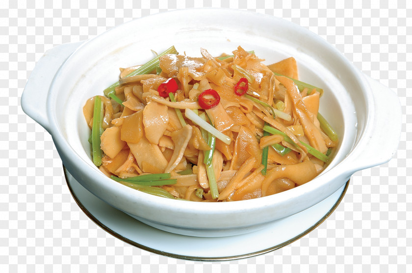 Jizhi Brittle Bamboo Bowl Lo Mein Chow Chinese Noodles Fried Chicken PNG