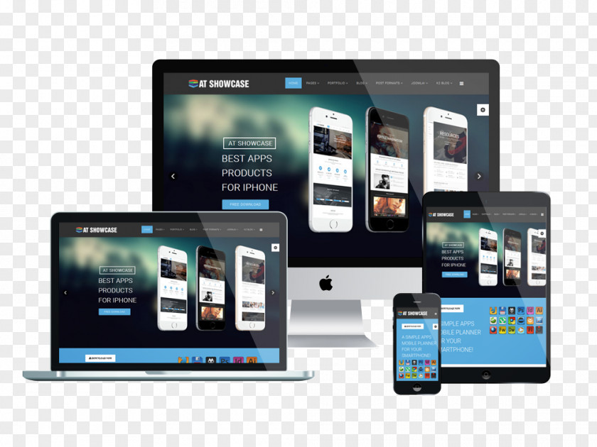 Smartphone Responsive Web Design Template System Joomla PNG