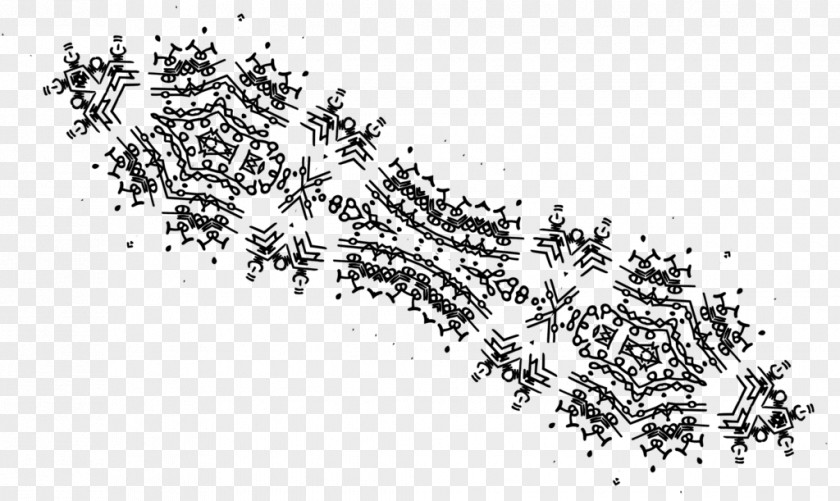 Split Line Insect Art Point White Font PNG