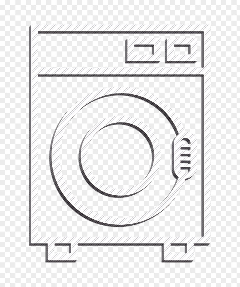 Symbol Blackandwhite Appliance Icon Clothes House PNG