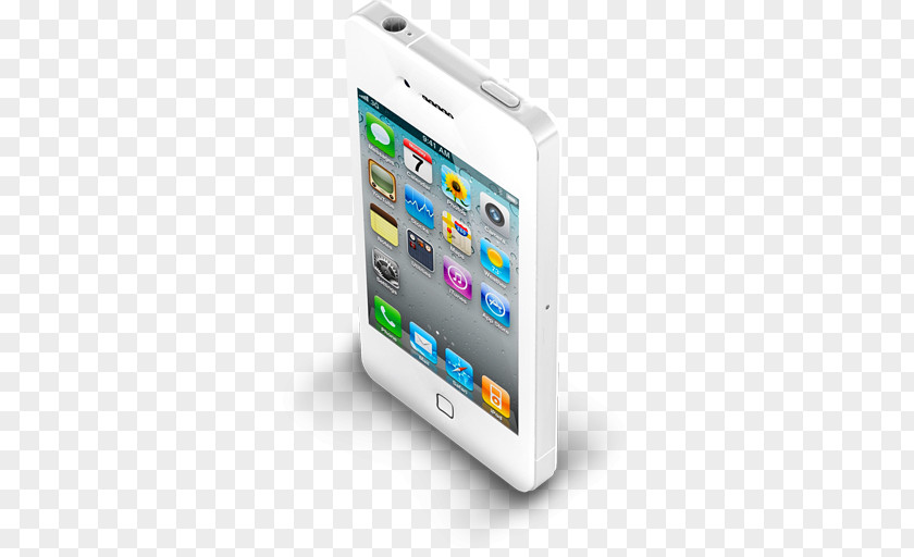 IPhone 4 White Portable Communications Device Smartphone Mobile Phone Accessories Electronic PNG