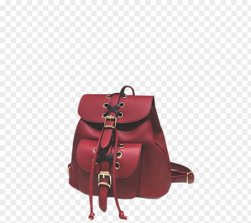 Woman Red Briefcase Backpack Bag Bicast Leather PNG