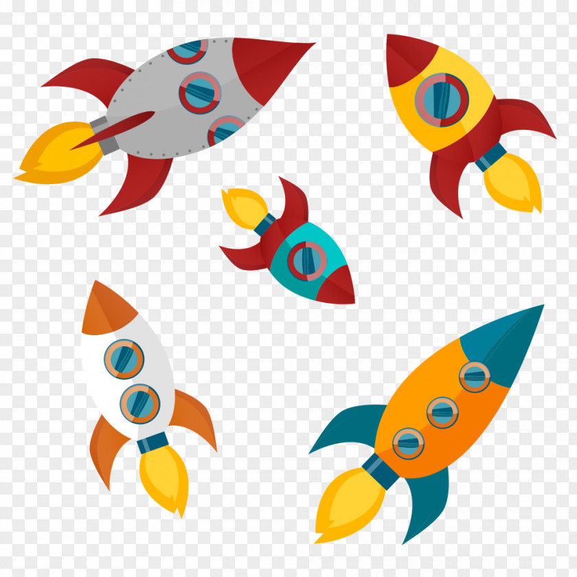 Cartoon Rocket Clip Art PNG