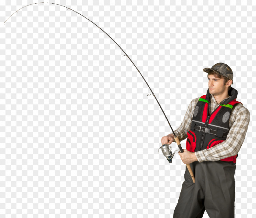 Fisherman Fishing Rods Baits & Lures Reels PNG