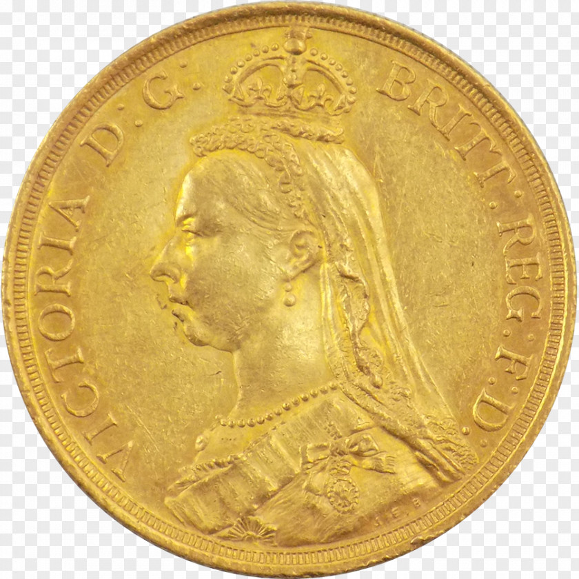 Coin Gold Double Sovereign PNG