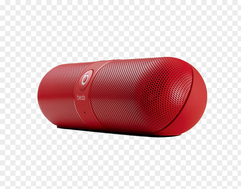 Red Capsule Speaker Loudspeaker Wireless Beats Pill Electronics Bluetooth PNG