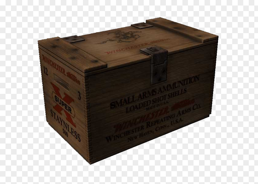 Wood Square Ammunition Box PNG