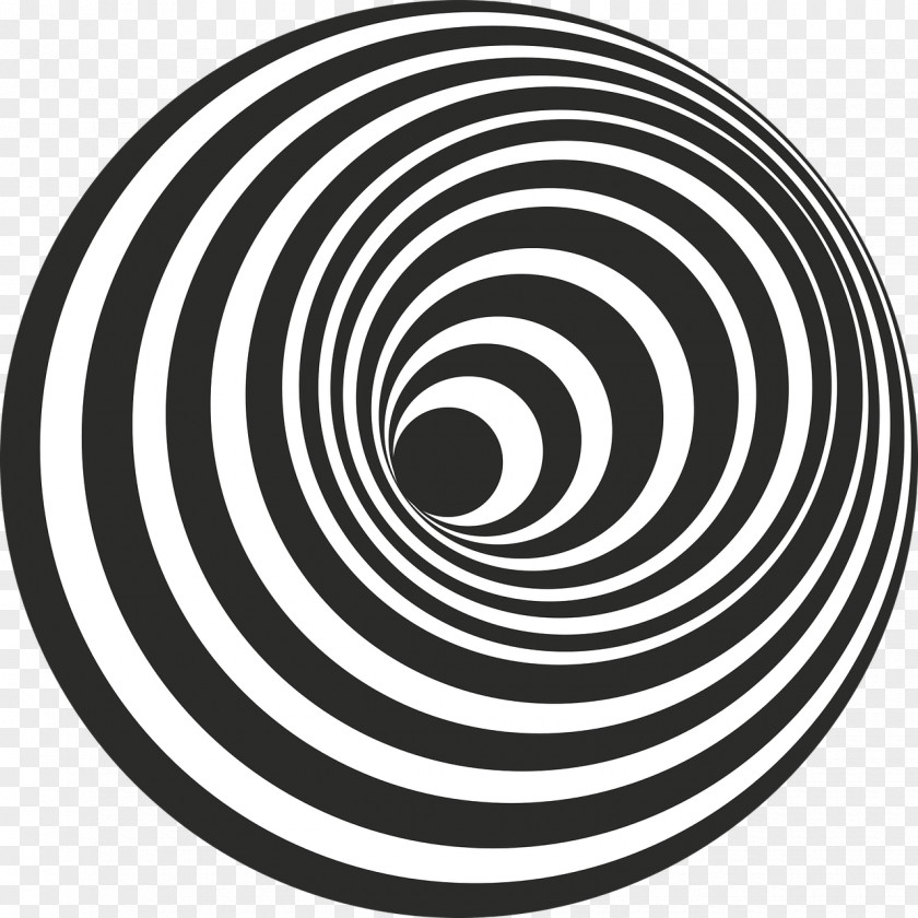 3D Computer Graphics Spiral Optical Illusion PNG