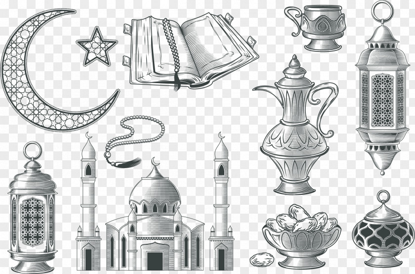Elements Vector Of Saudi Arabia Kaaba Great Mosque Mecca Hajj Illustration PNG