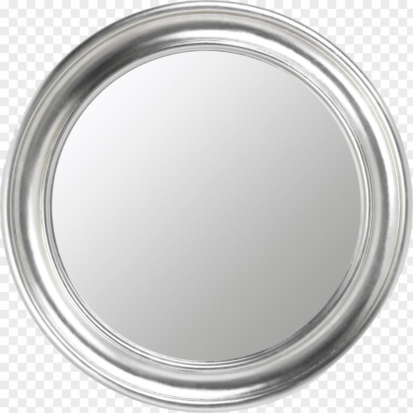 Mirror Table Silver Color Glass PNG