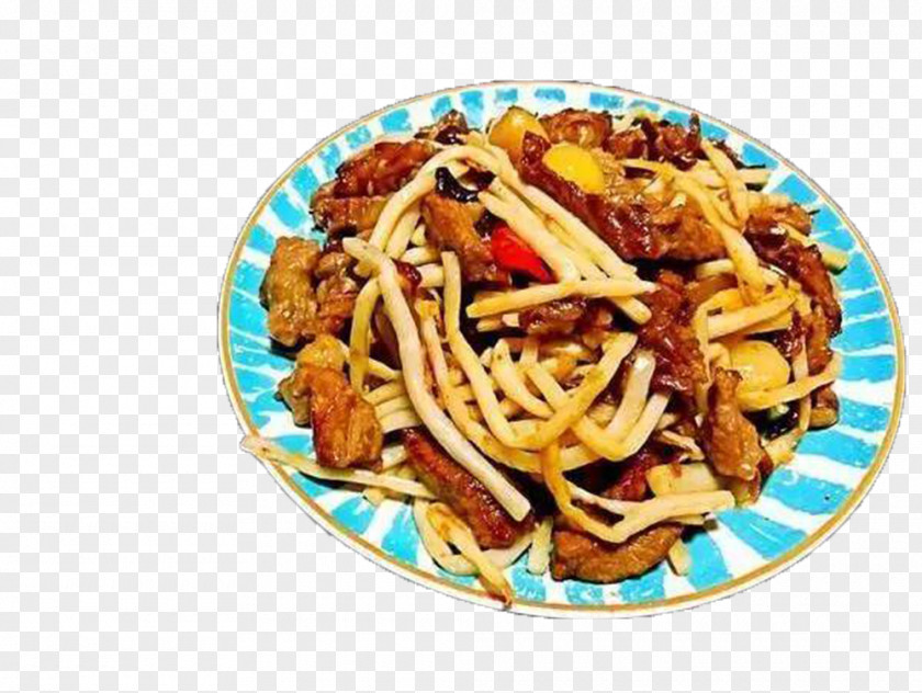 Pork Ribs And Spicy Bamboo Shoots Chow Mein Lo Chinese Noodles Fried Yakisoba PNG