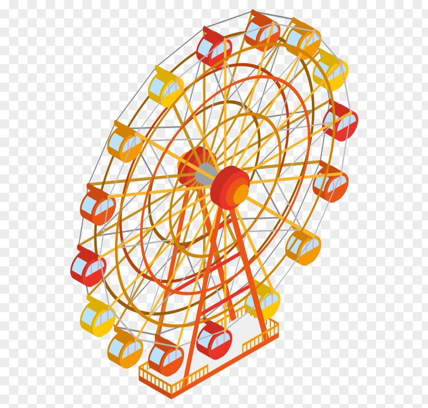Achitecture Ornament Vector Graphics Image Amusement Park Ferris Wheel PNG